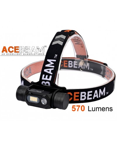 LED Čelovka Acebeam H60, CRI 97 studená a tepla biela