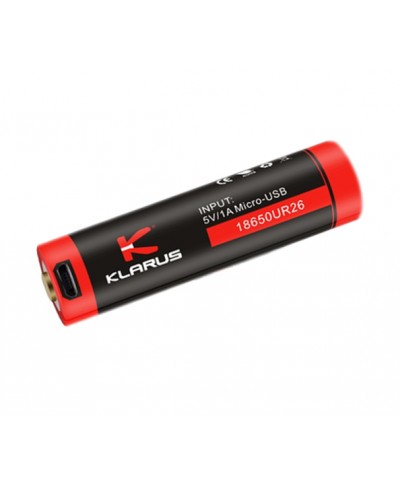 Akumulátor Klarus 18650 2600mAh 3,6V chránený Nabíjateľný  micro USB