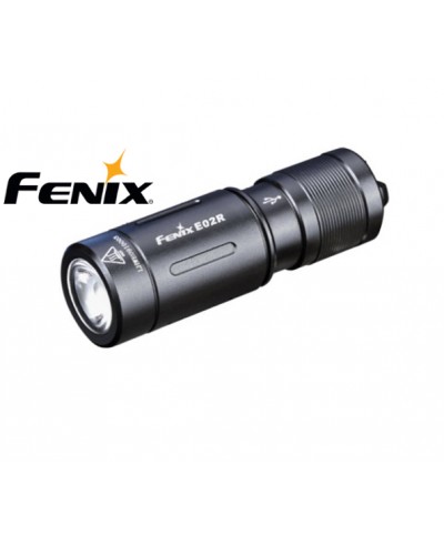 LED baterka Fenix E02R, Micro-USB nabíjateľná - Čierna